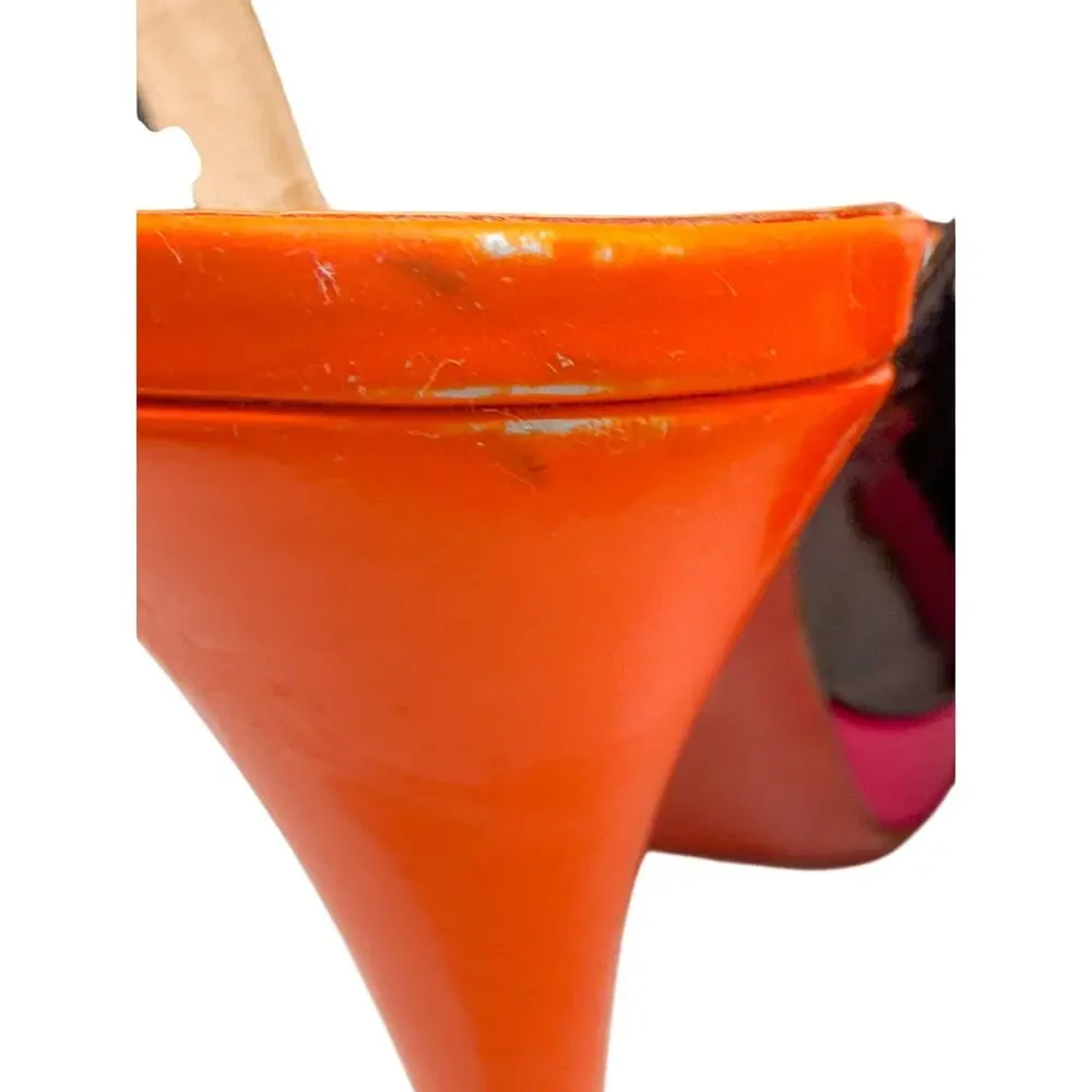 Christian Louboutin Lady Peep Colorblock Slingback heel size 37.5